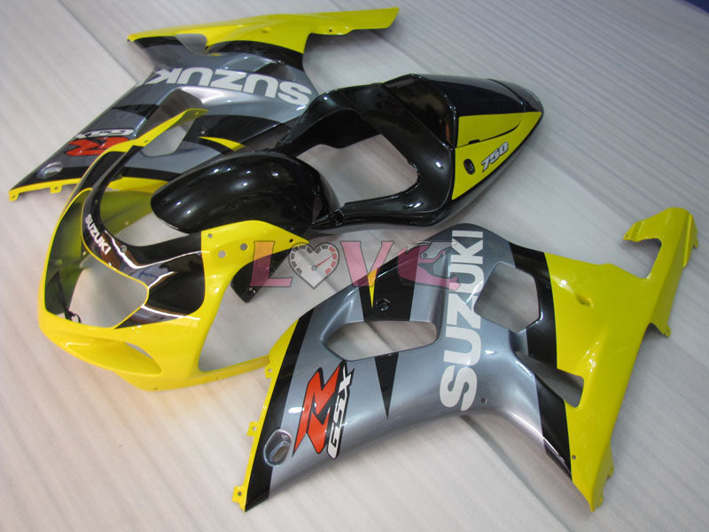 Factory Style - Yellow Silver Fairings and Bodywork For 2000-2003 GSX-R750 #LF4240