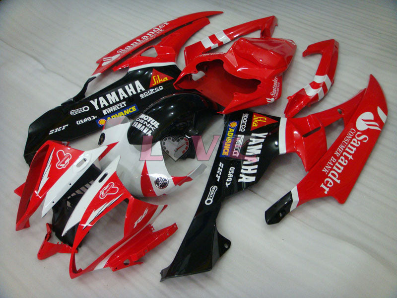 Santander - Red Black Fairings and Bodywork For 2006-2007 YZF-R6 #LF3434