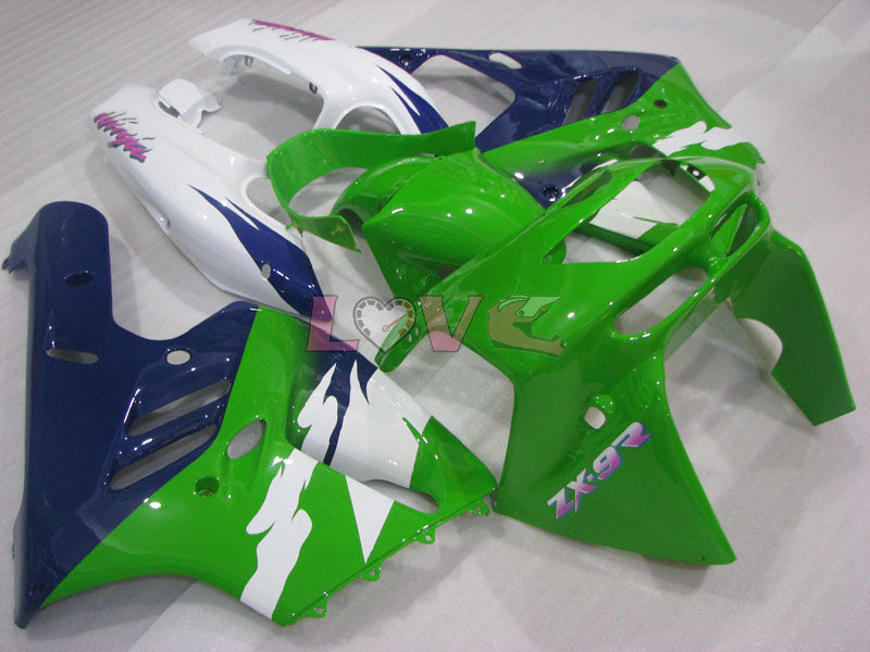 Factory Style - Green Blue White Fairings and Bodywork For 1994-1997 NINJA ZX-9R #LF3288