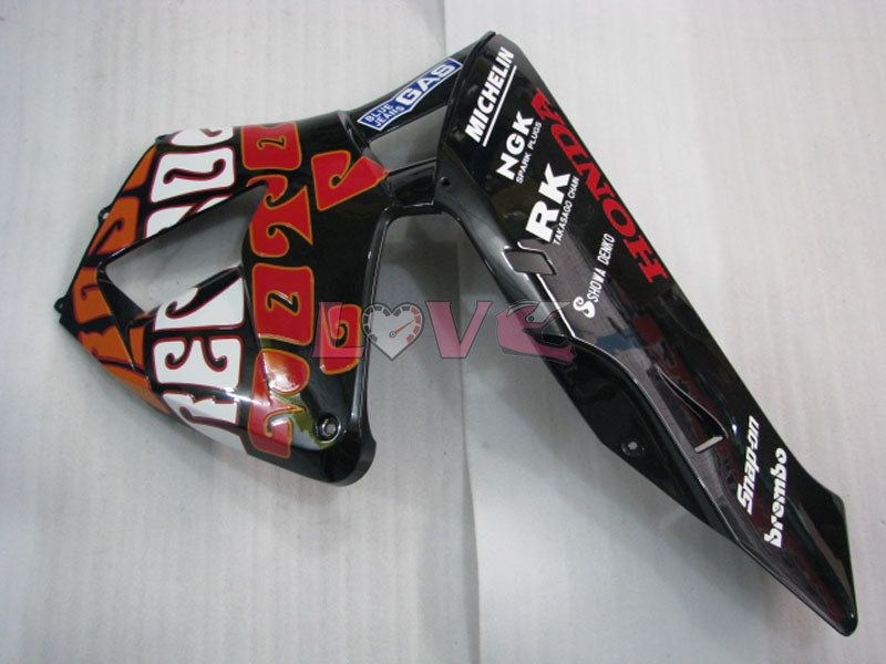 Rossi - Green Black Fairings and Bodywork For 2003-2004 CBR600RR #LF5377
