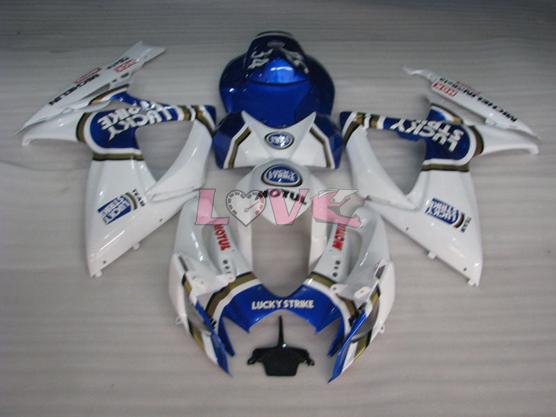 Lucky Strike MICHELIN MOTUL - Blue White Fairings and Bodywork For 2006-2007 GSX-R600 #LF6338