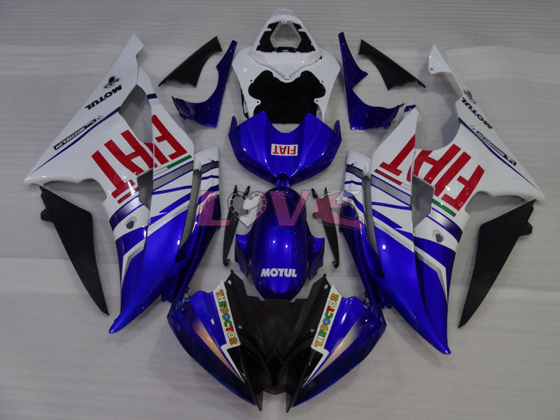 FIAT - Blue White Fairings and Bodywork For 2008-2016 YZF-R6 #LF3392