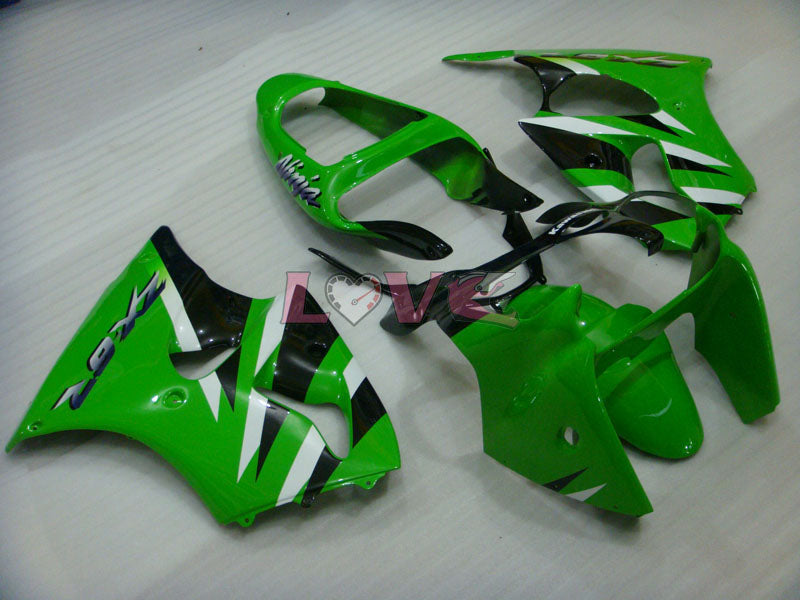 Factory Style - Green Black Fairings and Bodywork For 2000-2002 NINJA ZX-6R #LF6164