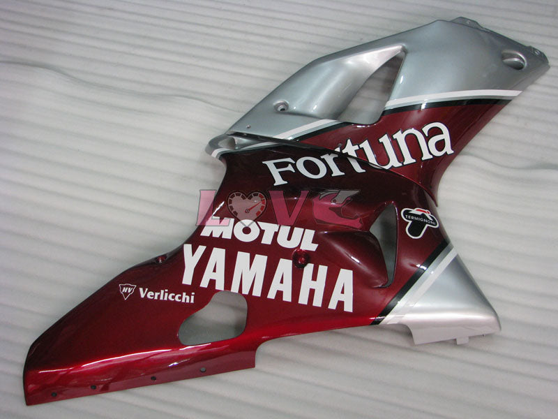 Fortuna - Red Silver Fairings and Bodywork For 2000-2001 YZF-R1 #LF3617