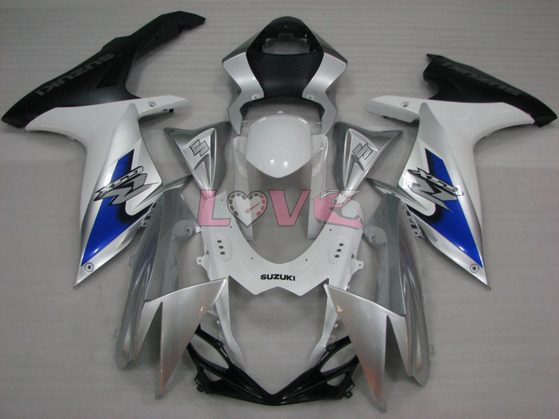 Factory Style - White Silver Fairings and Bodywork For 2011-2026 GSX-R600 #LF3884