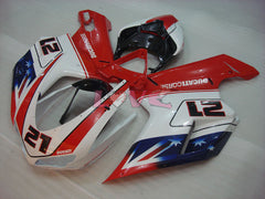 Factory Style - Red White Fairings and Bodywork For 2007-2009 1098 #LF3132