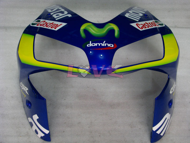 Movistar - Yellow Blue Fairings and Bodywork For 2003-2004 CBR600RR #LF5384