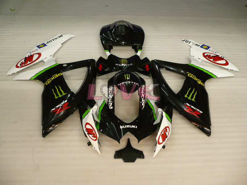 Monster - White Black Fairings and Bodywork For 2008-2010 GSX-R750 #LF3927