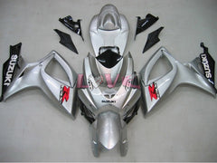 Factory Style - White Silver Fairings and Bodywork For 2006-2007 GSX-R600 #LF6323