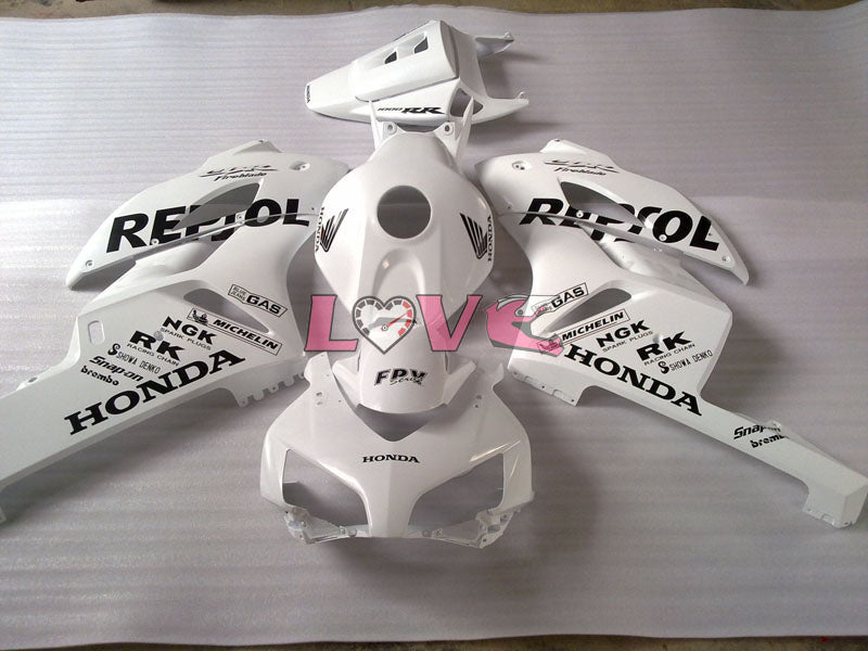 Repsol - White Silver Fairings and Bodywork For 2004-2005 CBR1000RR #LF4389