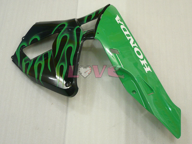 Flame - Green Black Fairings and Bodywork For 2003-2004 CBR600RR #LF4468