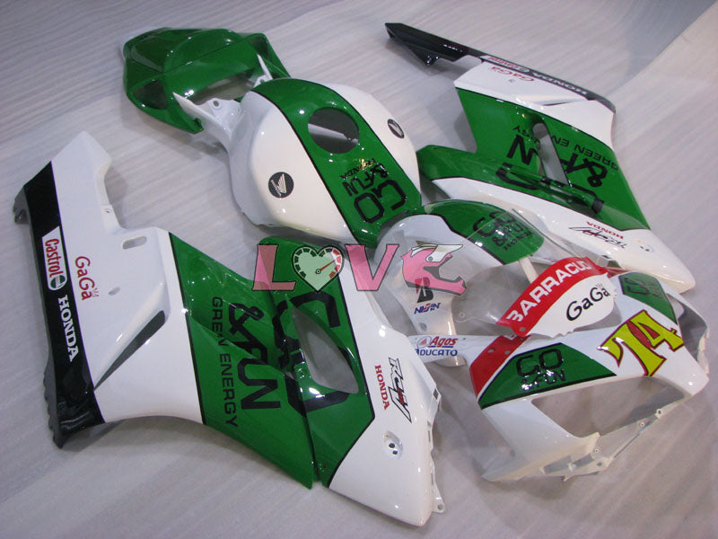 GO&FUN - Green White Fairings and Bodywork For 2004-2005 CBR1000RR #LF4407