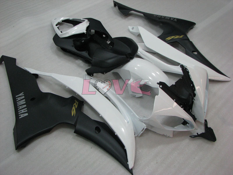 Factory Style - White Black Matte Fairings and Bodywork For 2008-2016 YZF-R6 #LF3410