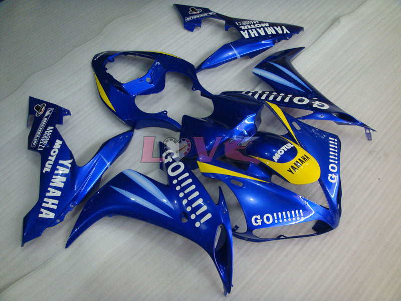 GO!!!!!!! MOTUL - Yellow Blue Fairings and Bodywork For 2004-2006 YZF-R1 #LF6999