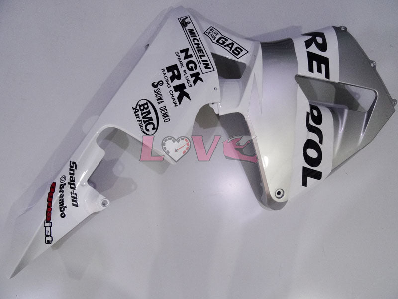 Repsol - White Silver Fairings and Bodywork For 2003-2004 CBR600RR #LF4444