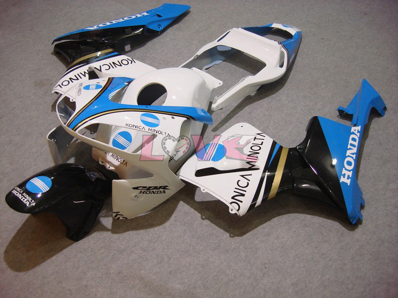Konica Minolta - White Black Fairings and Bodywork For 2003-2004 CBR600RR #LF5391