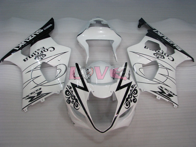 Corona - White Black Fairings and Bodywork For 2003-2004 GSX-R1000 #LF3854