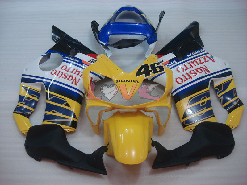Nastro Azzurro - Yellow White Fairings and Bodywork For 2001-2003 CBR600F4i #LF7656