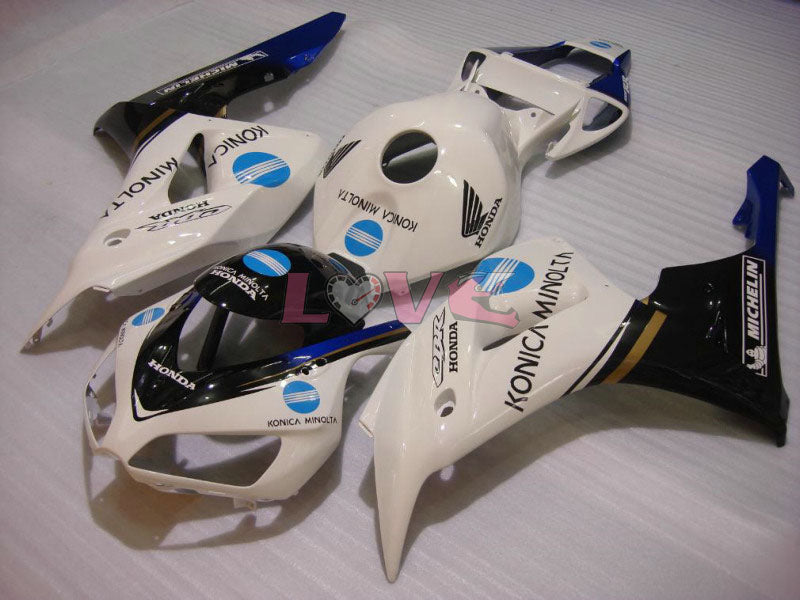 Konica Minolta - White Black Fairings and Bodywork For 2006-2007 CBR1000RR #LF7215