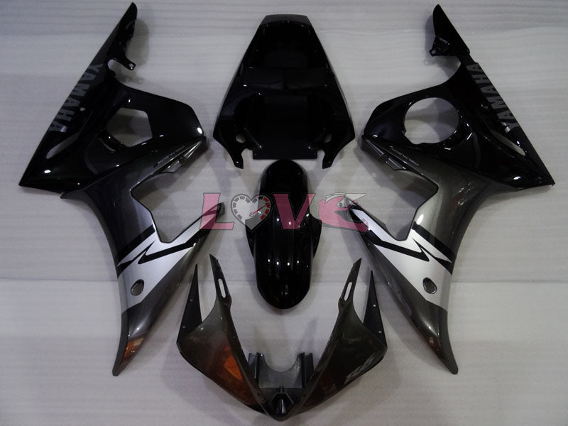 Factory Style - Black Grey Fairings and Bodywork For 2003-2004 YZF-R6 #LF3537