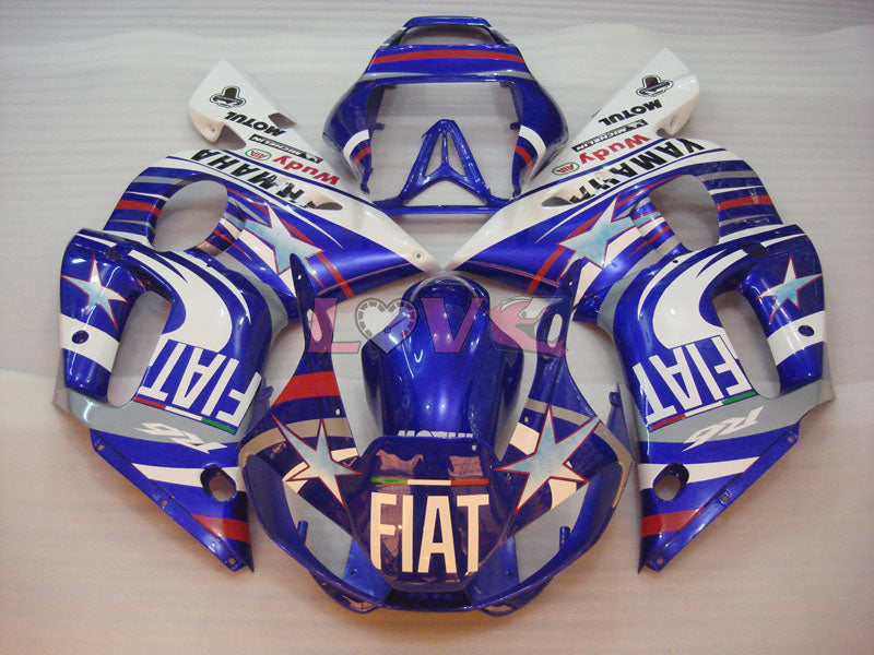 FIAT MOTUL - Blue White Fairings and Bodywork For 1998-2002 YZF-R6 #LF6843