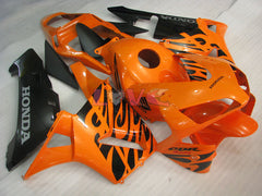 Flame - Orange Black Fairings and Bodywork For 2003-2004 CBR600RR #LF5412