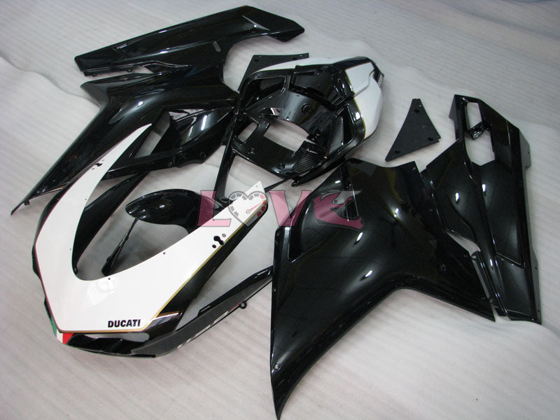 Factory Style - White Black Matte Fairings and Bodywork For 2008-2013 848 #LF5659