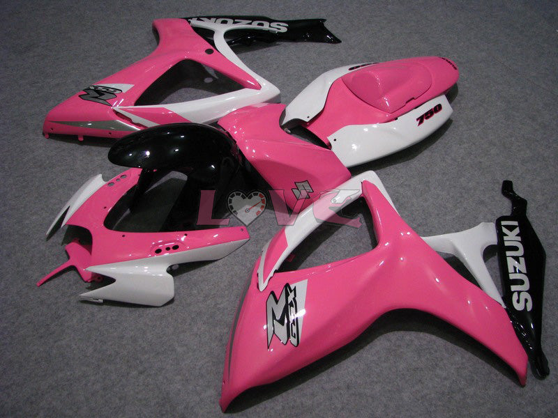 Factory Style - Black Pink Fairings and Bodywork For 2006-2007 GSX-R750 #LF6502
