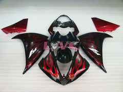 Flame - Red Black Fairings and Bodywork For 2009-2011 YZF-R1 #LF3636