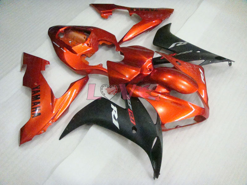 Factory Style - Orange Black Matte Fairings and Bodywork For 2004-2006 YZF-R1 #LF6987