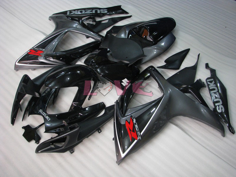 Factory Style - Black Grey Fairings and Bodywork For 2006-2007 GSX-R750 #LF6525
