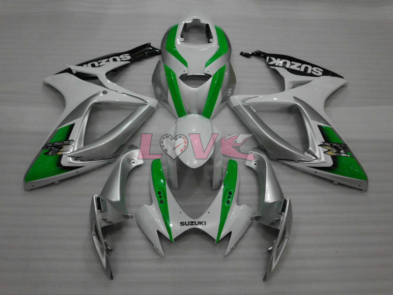 Factory Style - White Silver Fairings and Bodywork For 2006-2007 GSX-R600 #LF6336