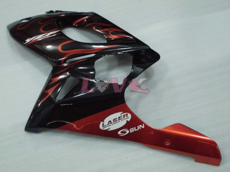 Flame - Orange Black Fairings and Bodywork For 1997-2007 YZF600R #LF7951