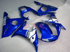 Factory Style - Blue White Fairings and Bodywork For 2003-2004 YZF-R6 #LF3568