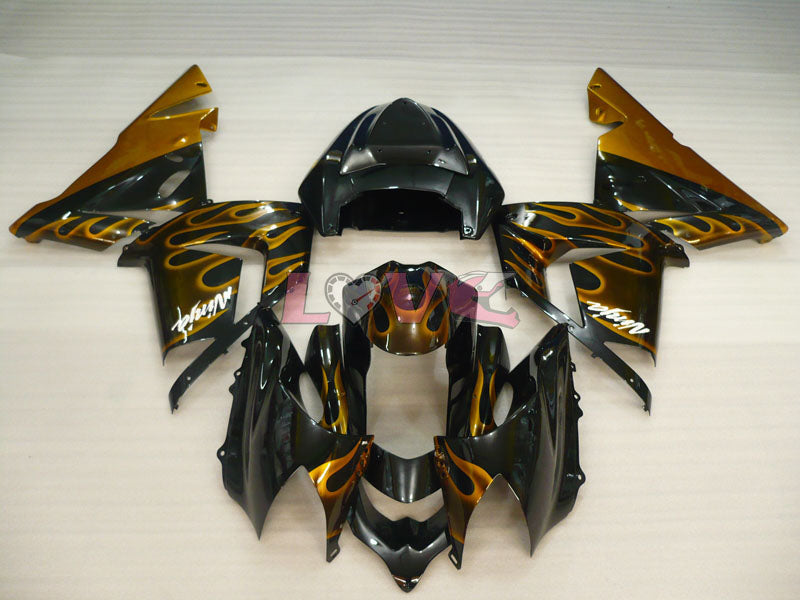 Flame - Black Brown Fairings and Bodywork For 2004-2005 NINJA ZX-10R #LF6319