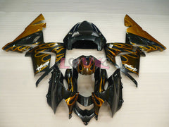 Flame - Black Brown Fairings and Bodywork For 2004-2005 NINJA ZX-10R #LF6319