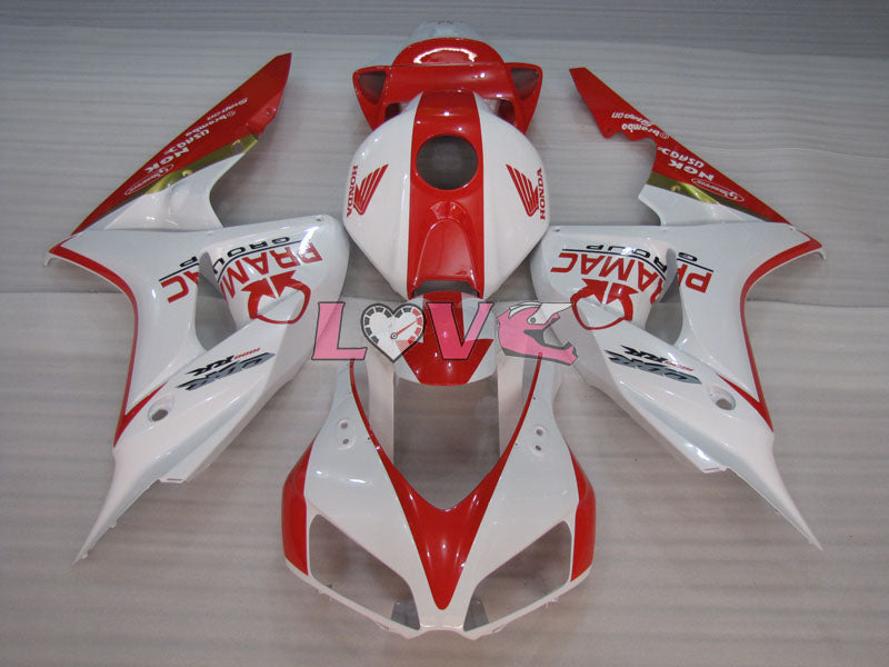 PRAMAC - Red White Fairings and Bodywork For 2006-2007 CBR1000RR #LF4385
