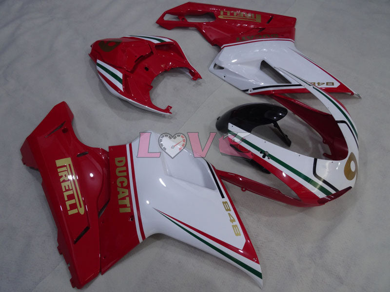 PIRELLI - Red White Fairings and Bodywork For 2008-2013 848 #LF3153
