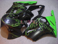 Flame - Green Black Fairings and Bodywork For 2002-2005 NINJA ZX-12R #LF4851