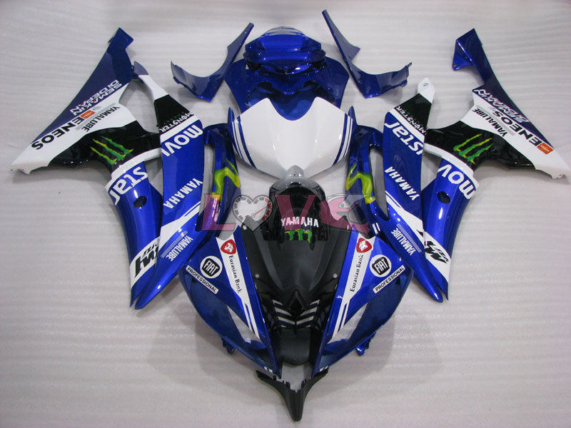 Movistar - Blue White Fairings and Bodywork For 2008-2016 YZF-R6 #LF3386