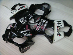 West - White Black Fairings and Bodywork For 2001-2003 CBR600F4i #LF7626