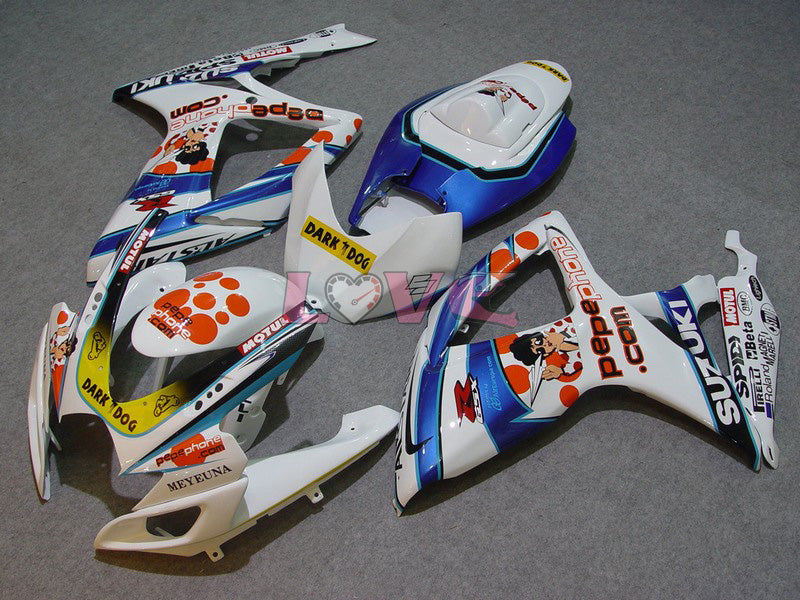 DUNLOP - Blue Black Fairings and Bodywork For 2006-2007 GSX-R600 #LF6373