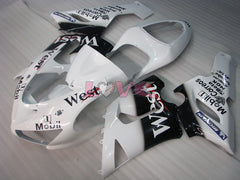 West - White Black Fairings and Bodywork For 2005-2006 NINJA ZX-6R #LF5965