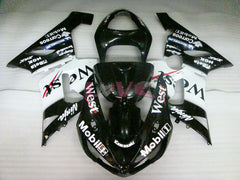 West - White Black Fairings and Bodywork For 2005-2006 NINJA ZX-6R #LF3303
