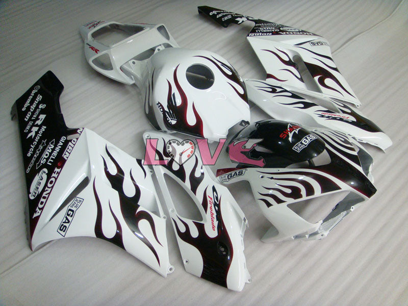 Flame - Red White Fairings and Bodywork For 2004-2005 CBR1000RR #LF7334