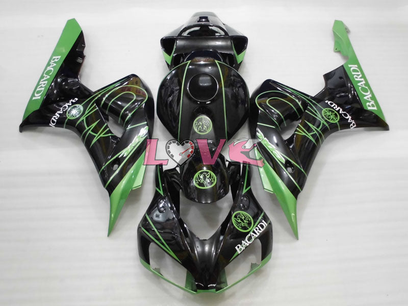 BACARDI - Green Black Fairings and Bodywork For 2006-2007 CBR1000RR #LF4383