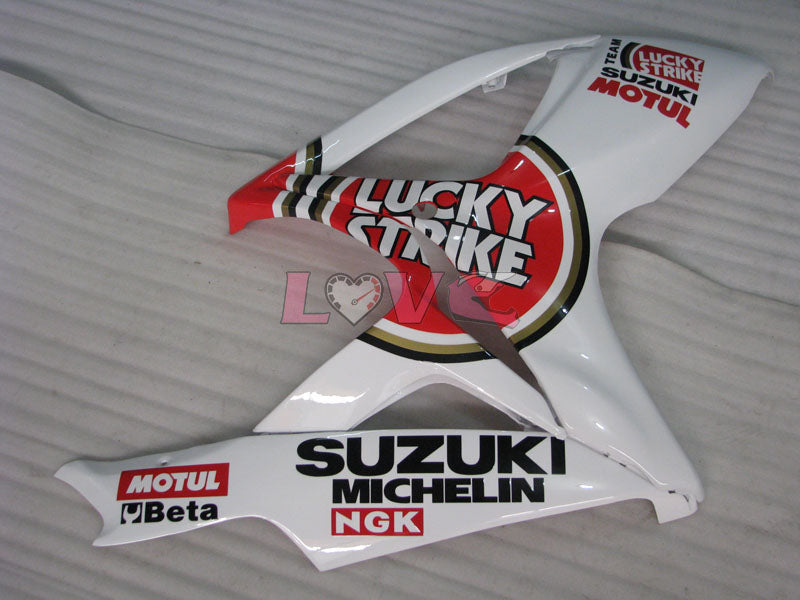 Lucky Strike - Red White Fairings and Bodywork For 2006-2007 GSX-R750 #LF3983