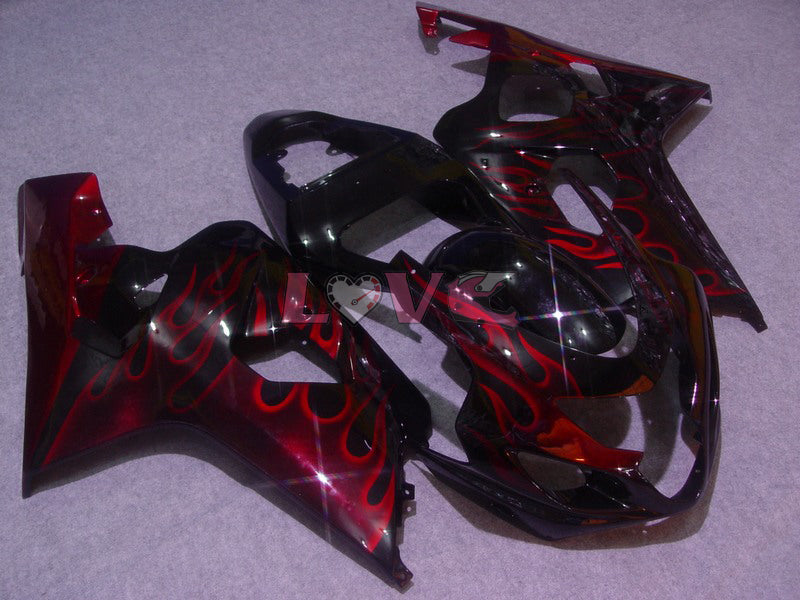Flame - Blue Black Fairings and Bodywork For 2004-2005 GSX-R750 #LF6587