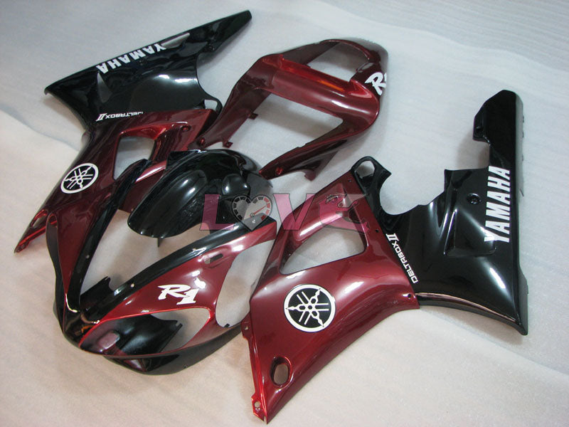 Factory Style - Red wine Black Fairings and Bodywork For 2000-2001 YZF-R1 #LF3621