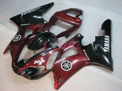 Factory Style - Red wine Black Fairings and Bodywork For 2000-2001 YZF-R1 #LF3621